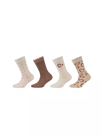 CAMANO | Mädchen Socken 4er Pkg. offwhite melange | 